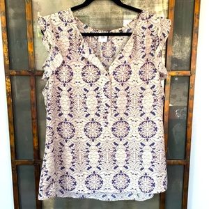 CAbi 3074 Flutter Sleeve Top